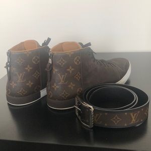 Louis Vuitton Line Up Sneaker and Belt Combo